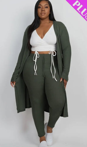 Chic Cardigan Leggings Set