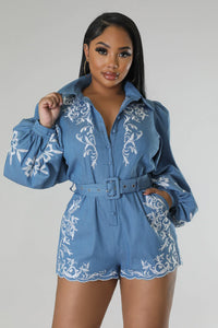 Denim Romper