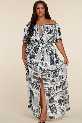 Newsworthy Plus Maxi Dress - Plus