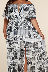 Newsworthy Plus Maxi Dress - Plus