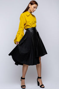 Asymmetrical Pleated Skirt