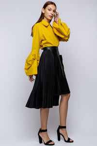 Asymmetrical Pleated Skirt