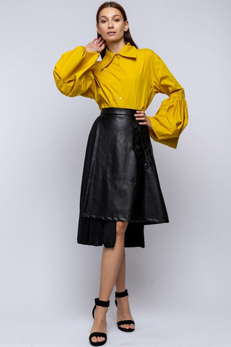 Asymmetrical Pleated Skirt